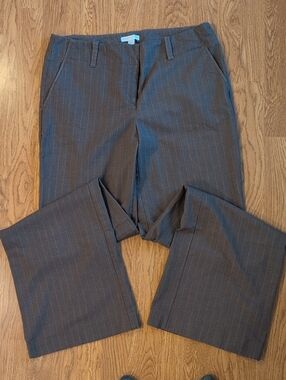 New York & Company Brown Pinstripe Pants
